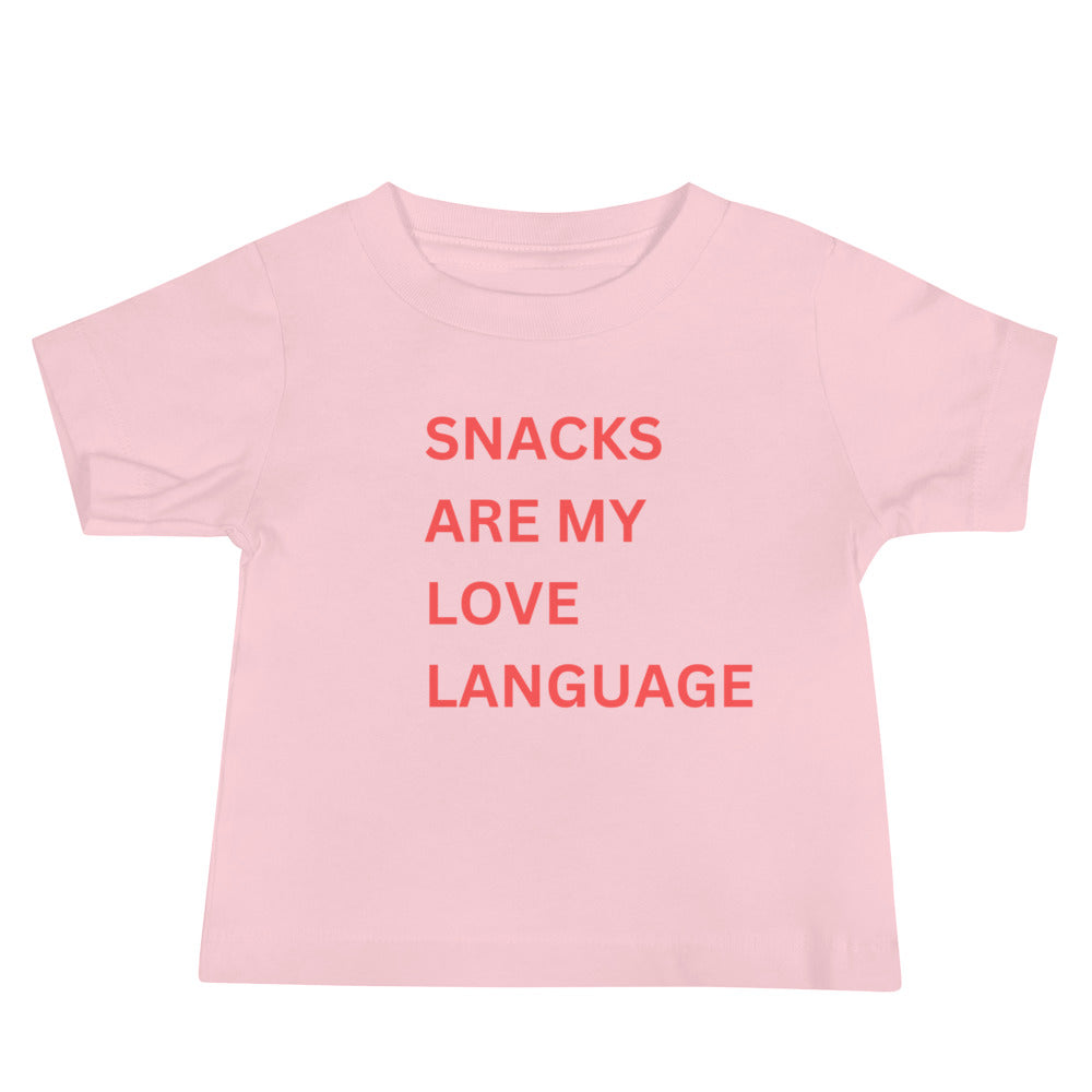 Snacks are my Love Language Baby T-shirt (6m-24m)