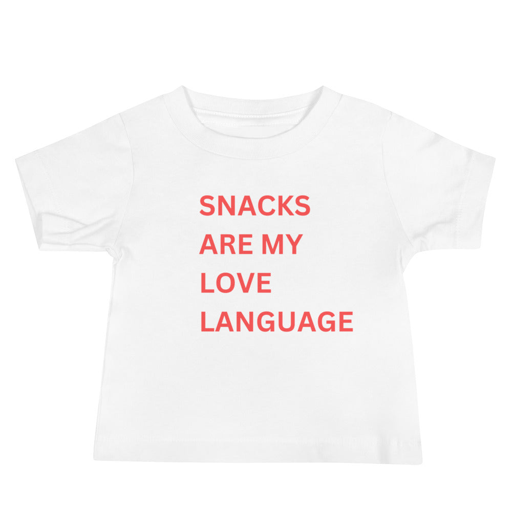 Snacks are my Love Language Baby T-shirt (6m-24m)